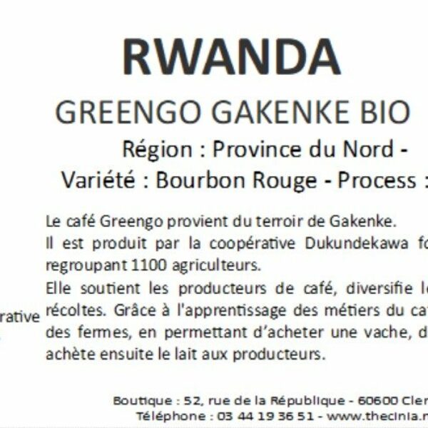 Rwanda- Graango Gakenke BIO